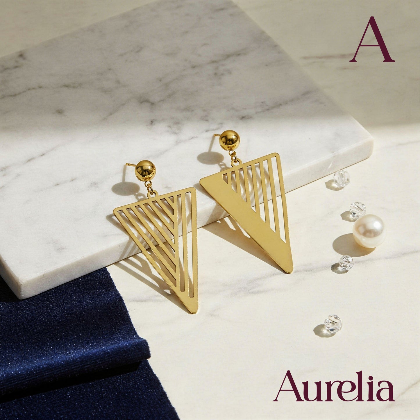 ARETES LARGOS TRIANGULO LINEAS GRANDE