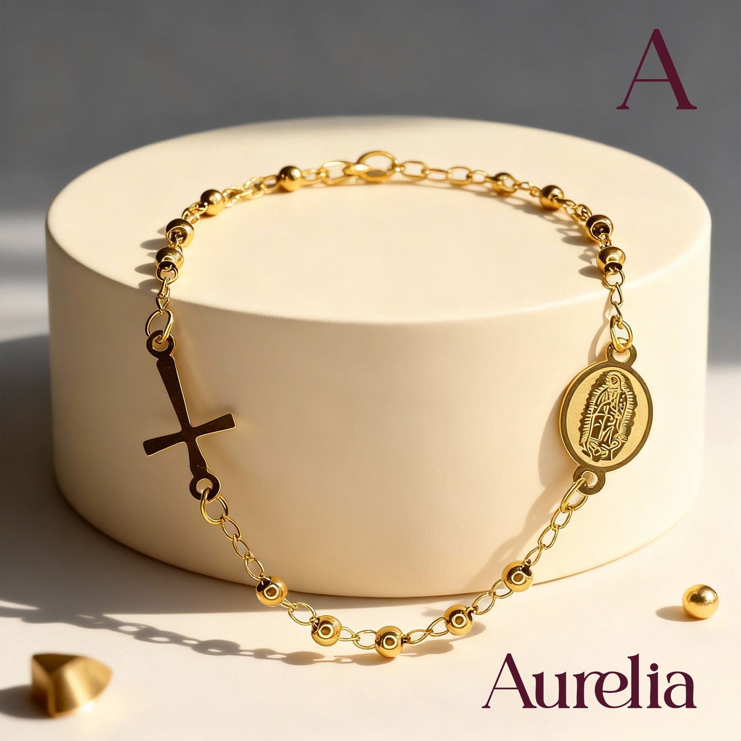 PULSERA TIRA DENARIO VIRGEN