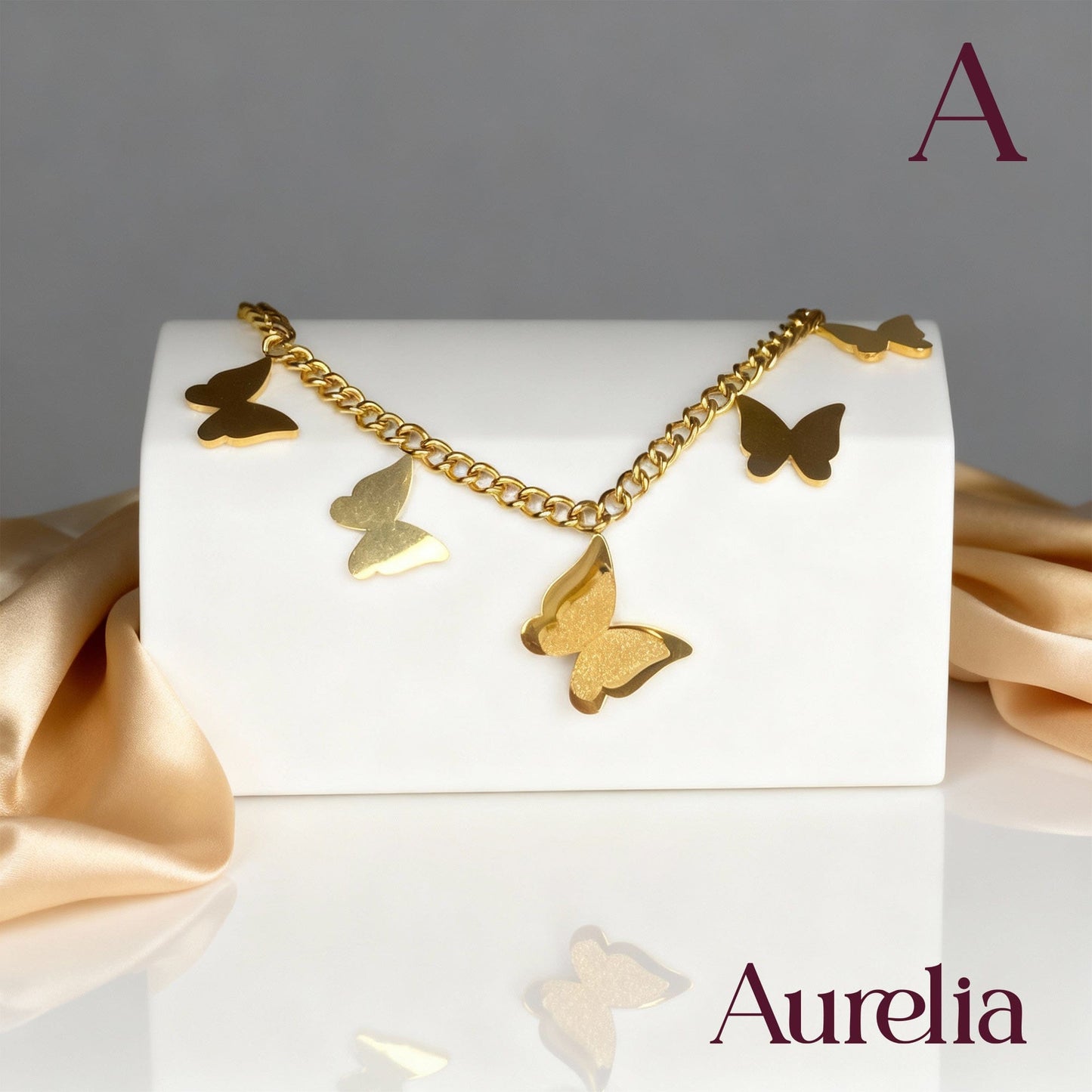 PULSERA TIRA MARIPOSAS DETALLE ESCARCHADO