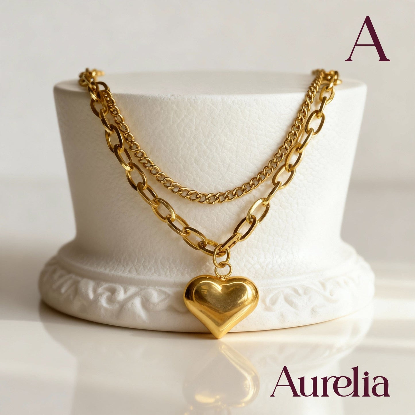 PULSERA TIRA DOBLE CORAZON