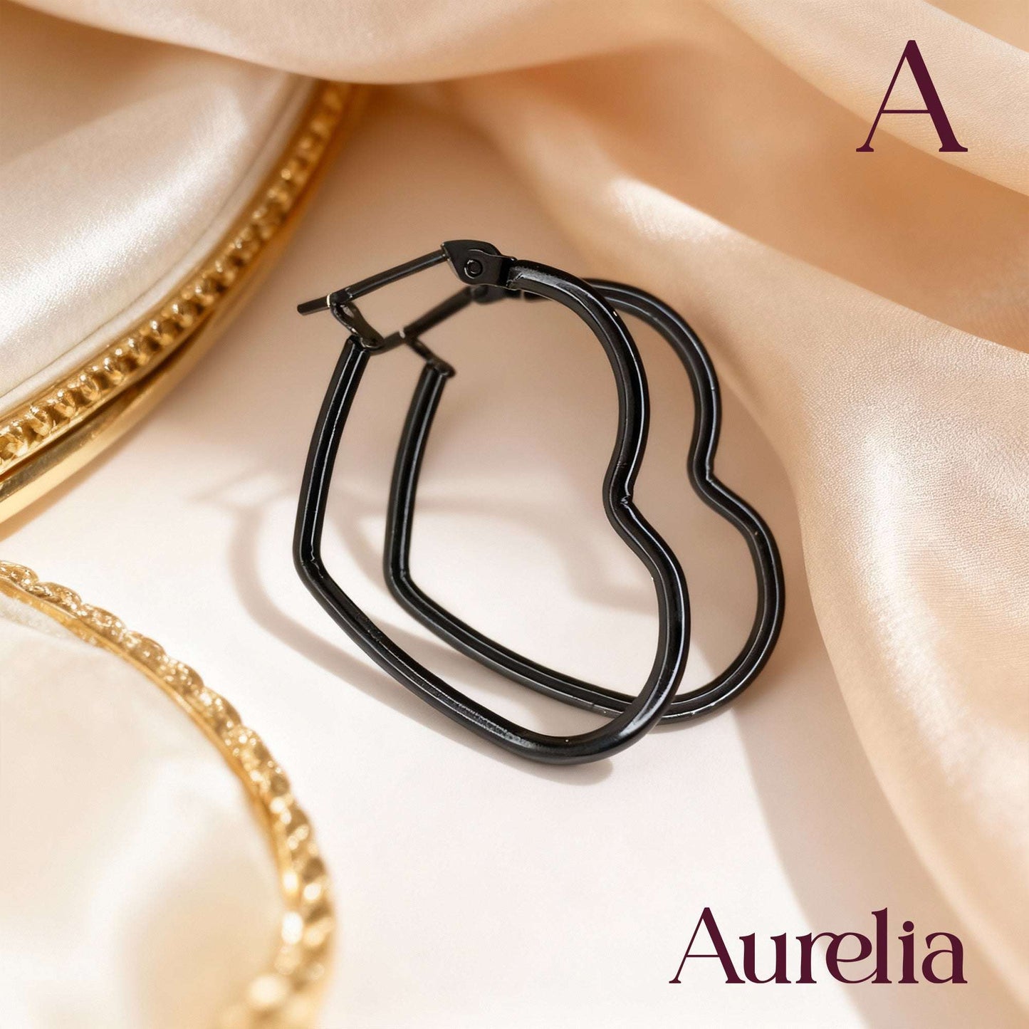 ARETES CANDONGA CORAZÓN LISAS