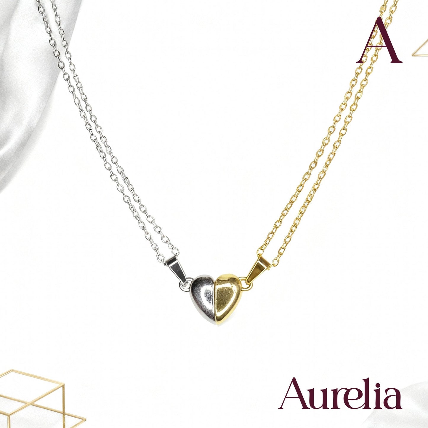 COLLAR PAREJA CORAZÓN IMAN