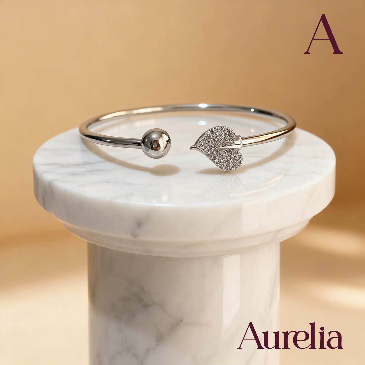 PULSERA BRAZALETE HOJA BRILLANTE