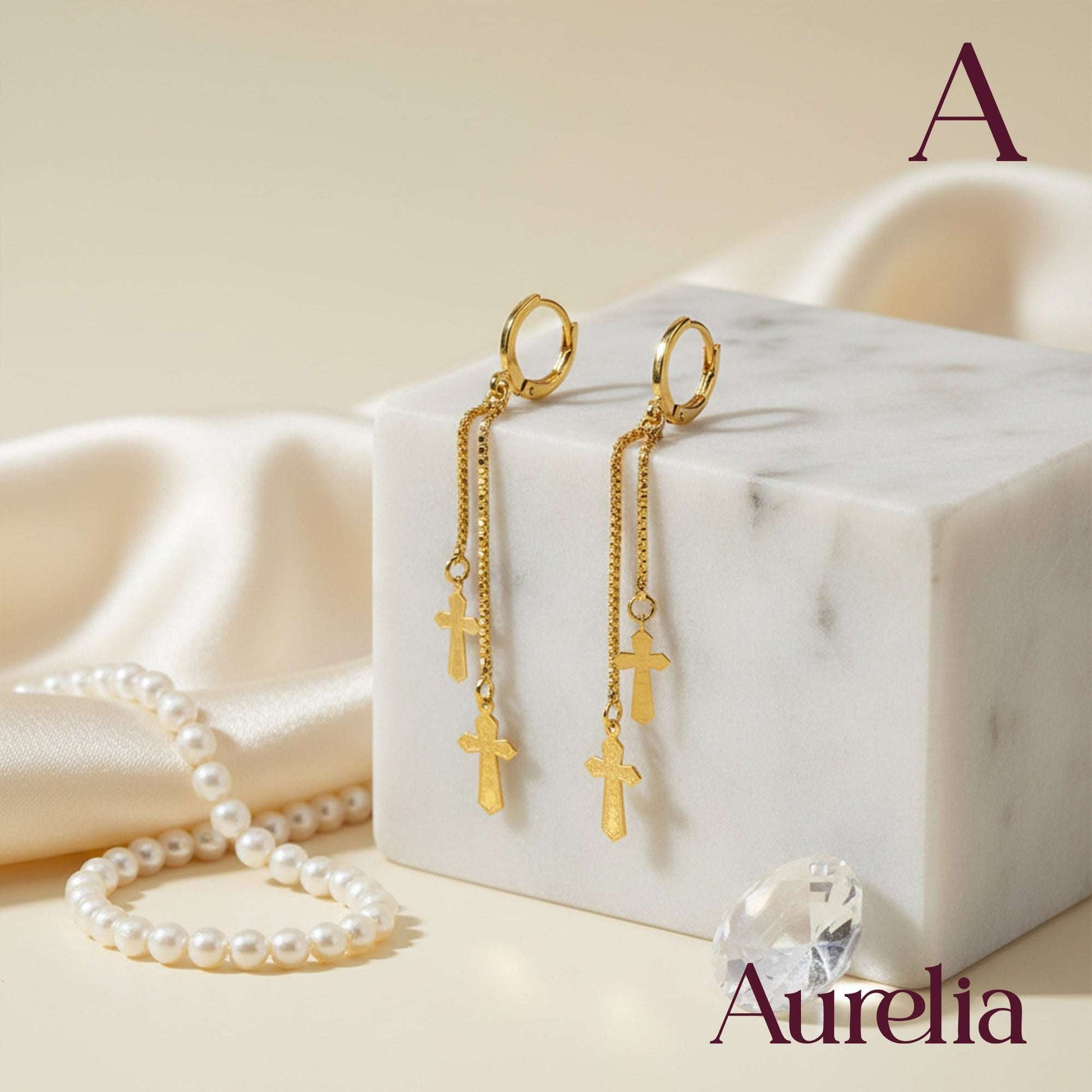 ARETES LARGOS CRUCES