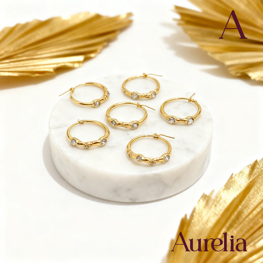 ARETES CANDONGAS TRIO MINI BRILLANTES