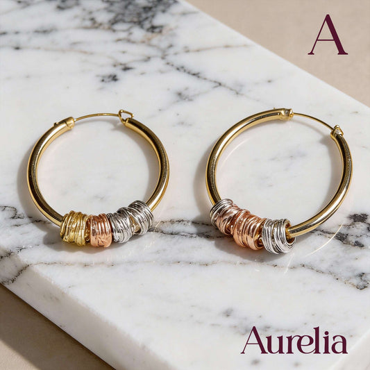 ARETES CANDONGAS MIDI DIJES MULTICOLOR