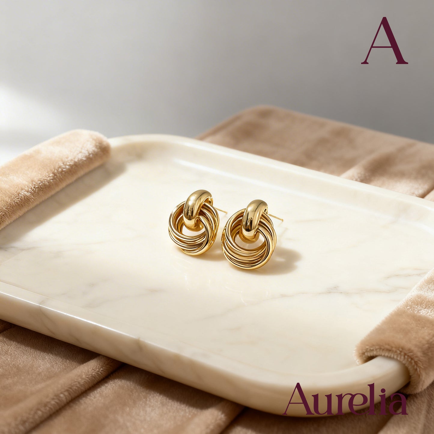 ARETES NUDO ENLAZADO ARO
