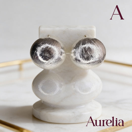 ARETES BOLA TEXTURA MAXI