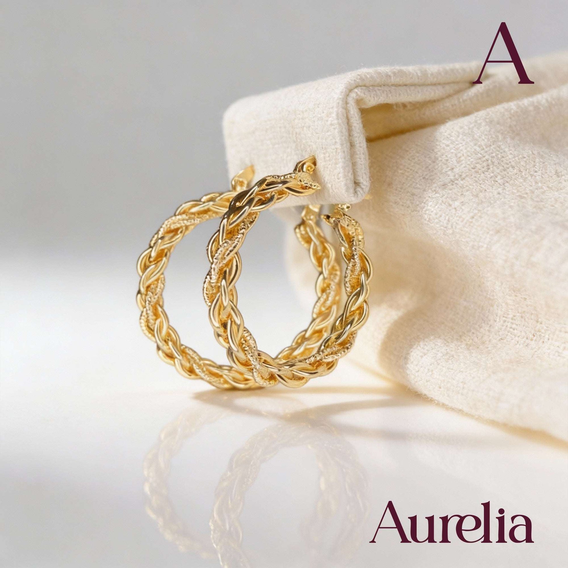 ARETES CANDONGAS DOBLE TRENZA BRILLANTE