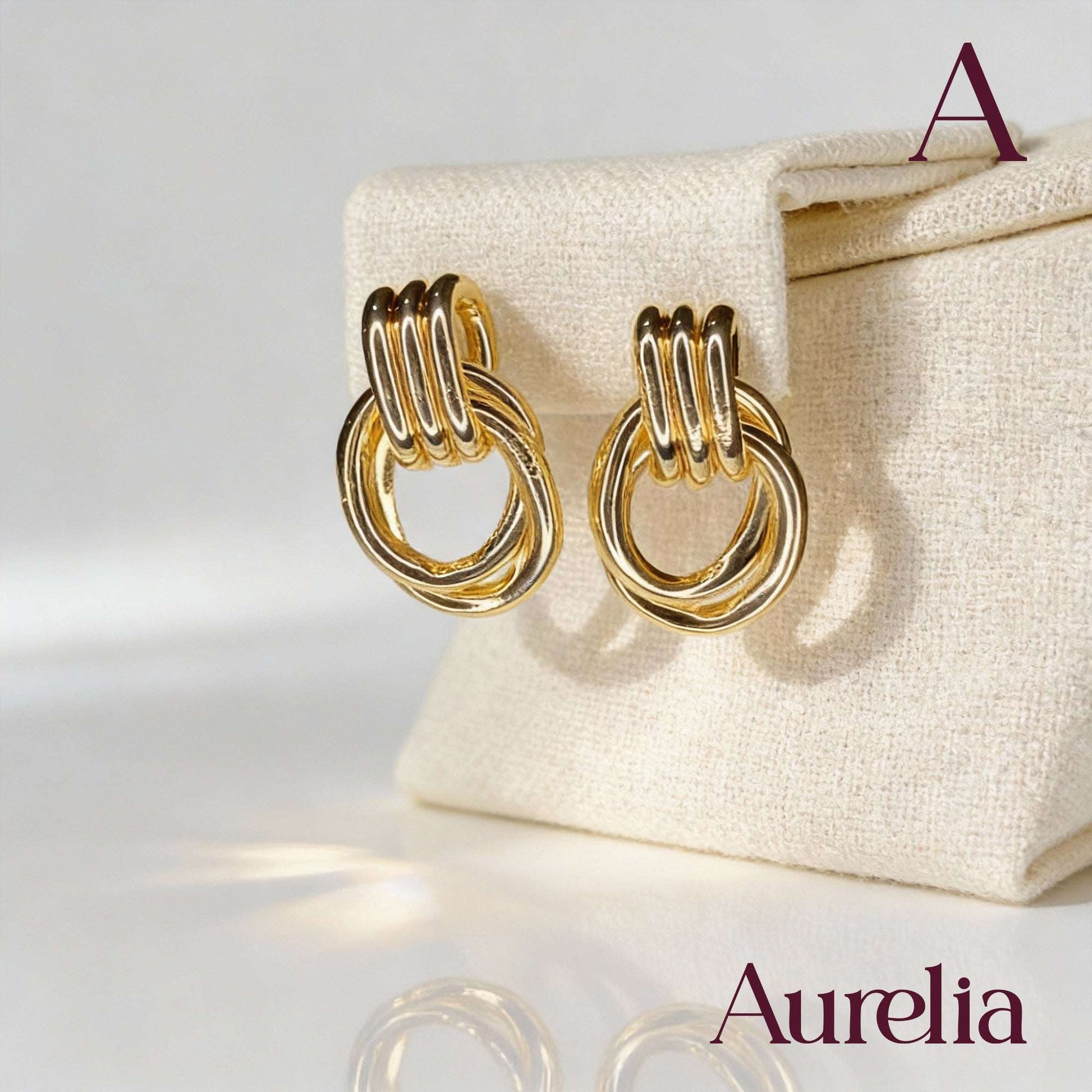 ARETES CANDONGAS NUDO ABIERTO ENLAZADO