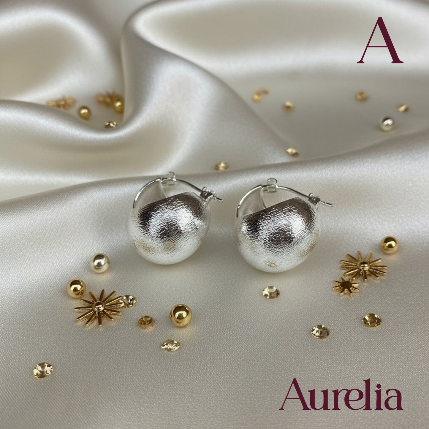 ARETES CANDONGAS BOLA TEXTURA MIDI