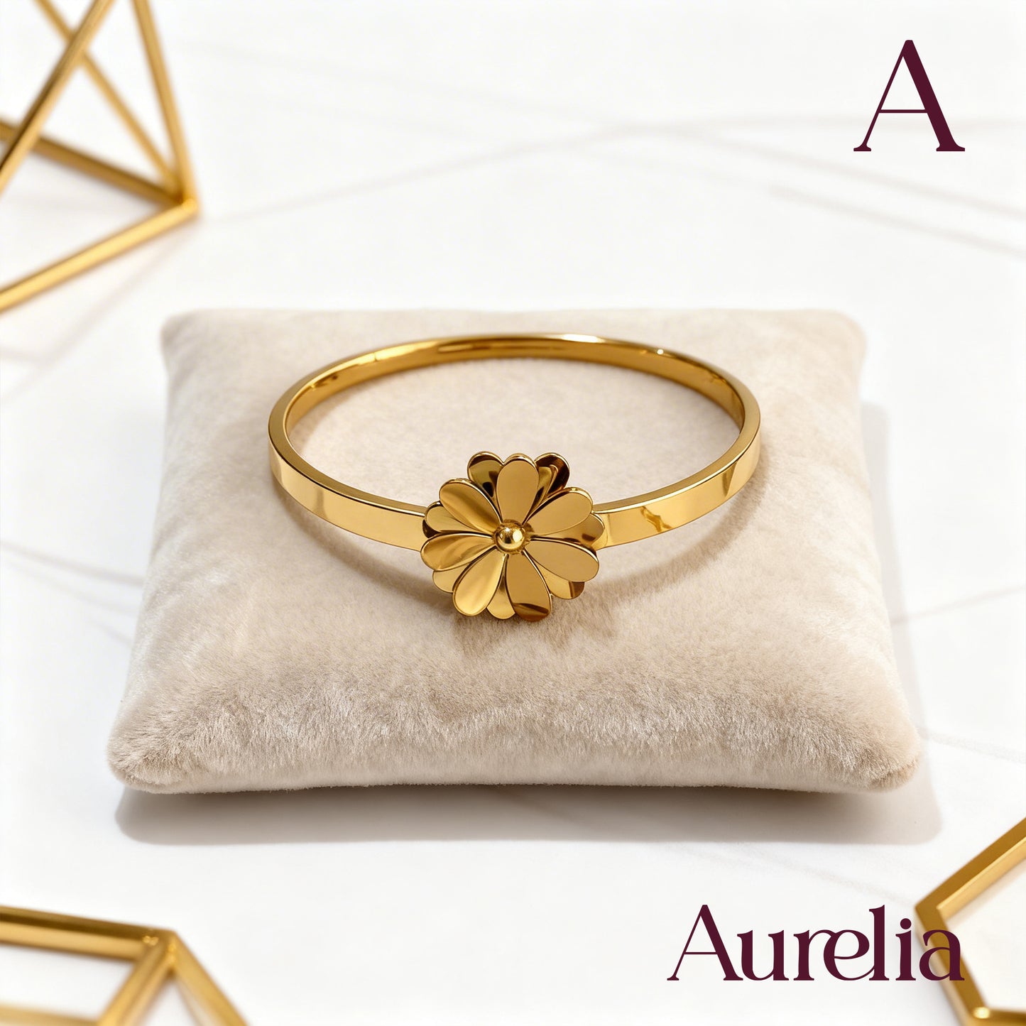 PULSERA BRAZALETE DOBLE FLOR