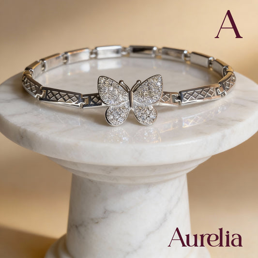 PULSERA TIRA MARIPOSA BRILLANTE