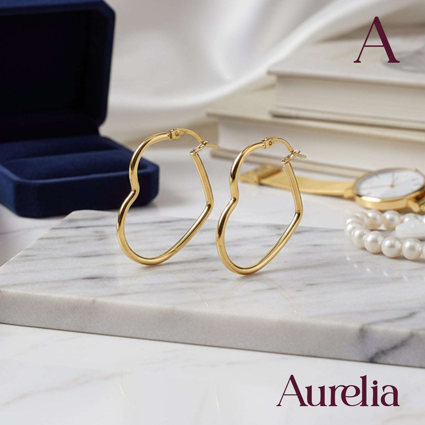 ARETES CANDONGAS CORAZON LISAS