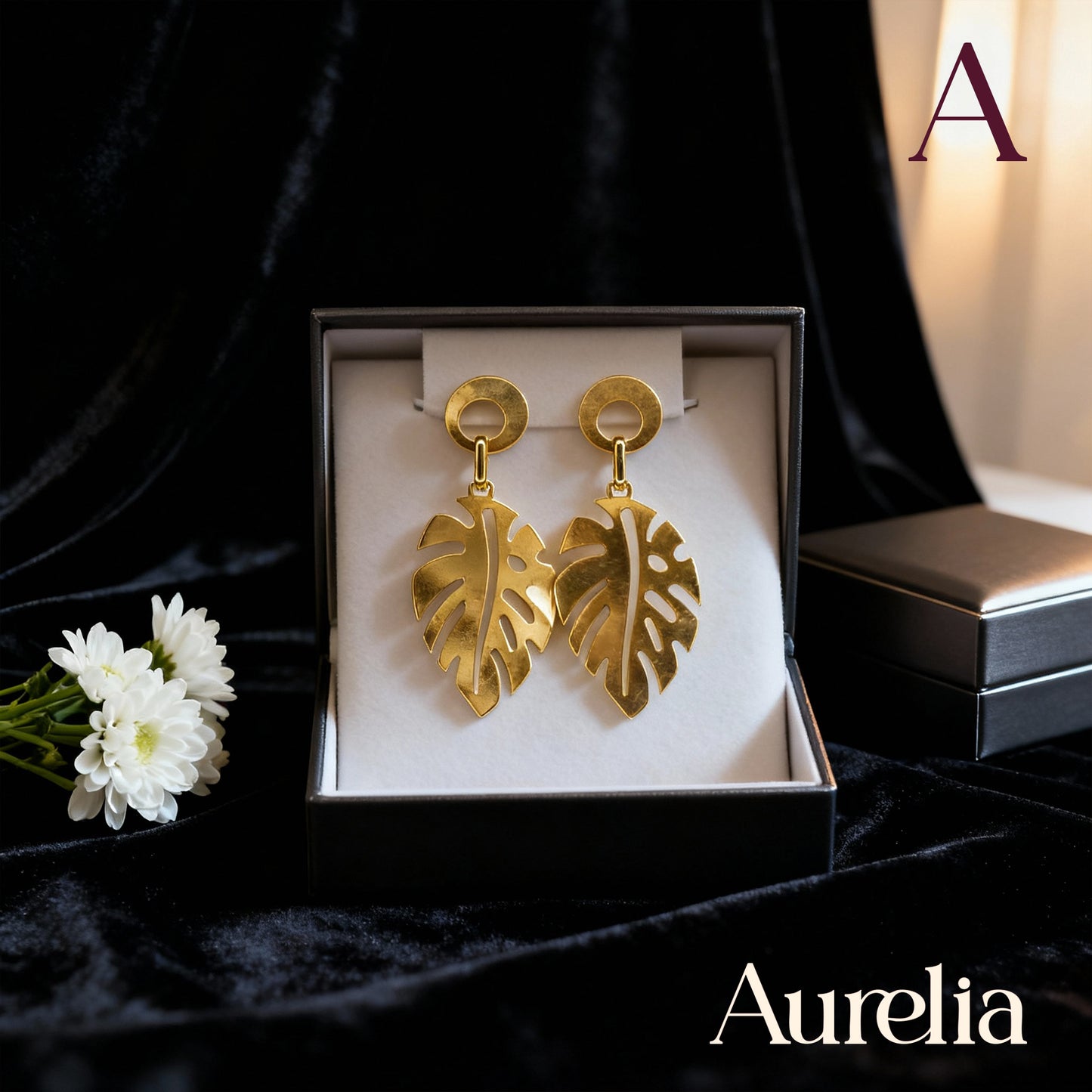 ARETES LARGOS HOJA MAXI