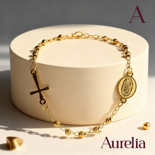 PULSERA TIRA DENARIO VIRGEN