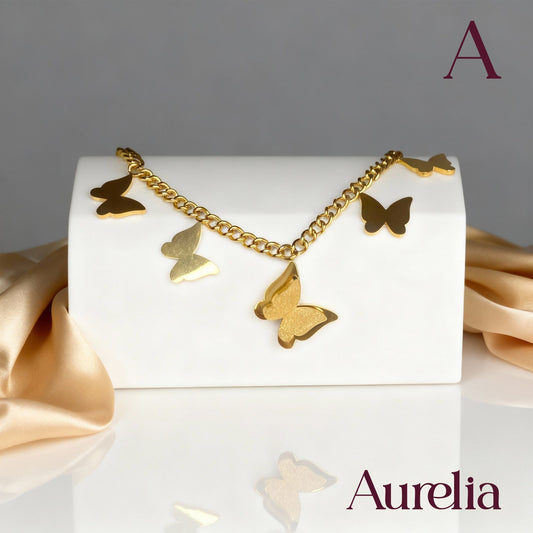 PULSERA TIRA MARIPOSAS DETALLE ESCARCHADO