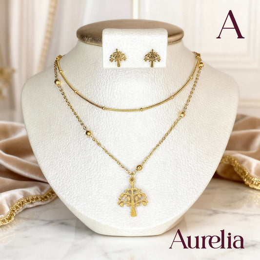 COLLAR SET TOPOS ALRBOL DE LA VIDA