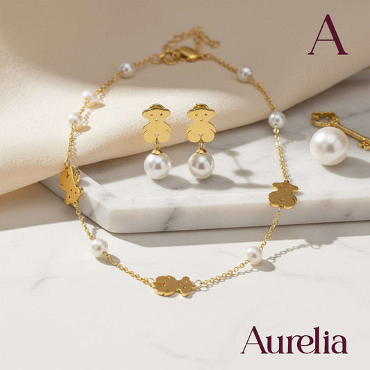 COLLAR SET PERLAS Y OSOS