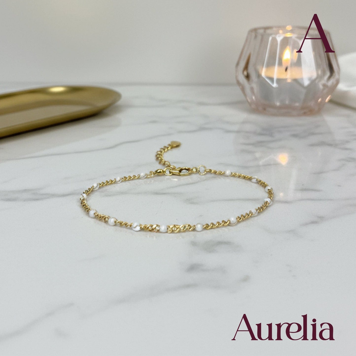 TOBILLERA BALINES BLANCOS