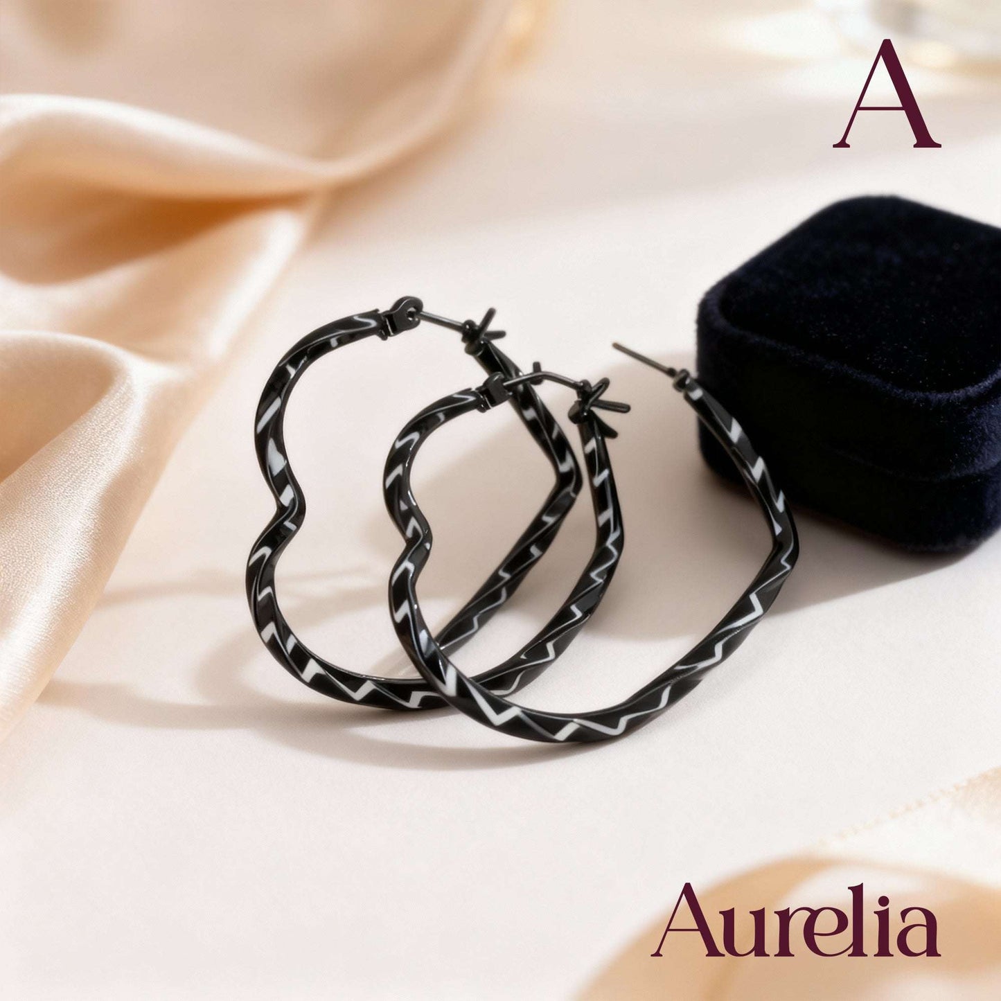 ARETES CANDONGA CORAZÓN TEXTURA