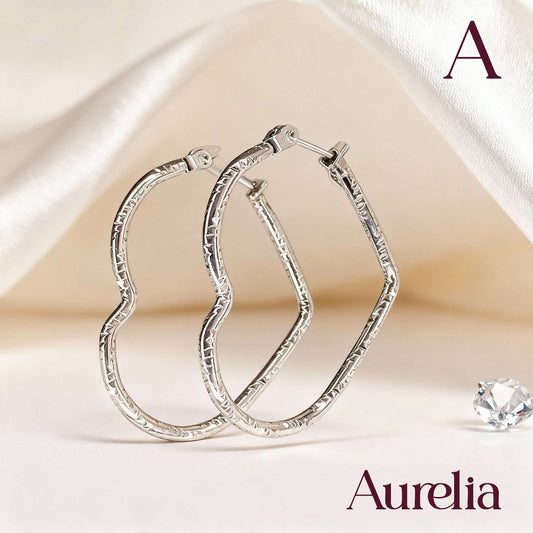 ARETES CANDONGA CORAZÓN TEXTURA