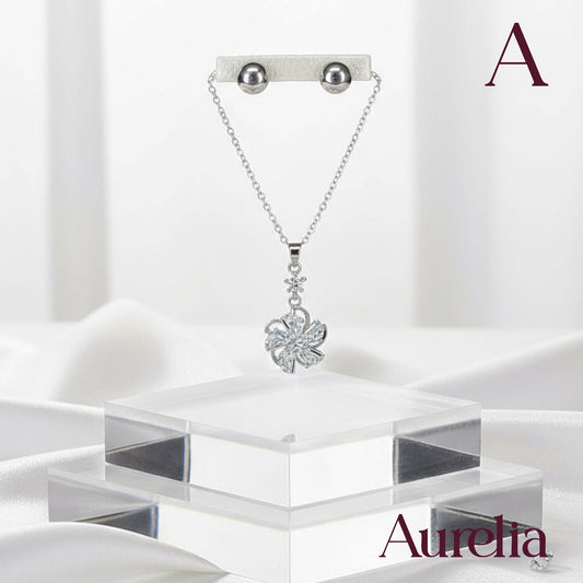 COLLAR SET ANTIESTRÉS REHILETE BRILLANTE BLANCO Y TOPOS DE BOLA