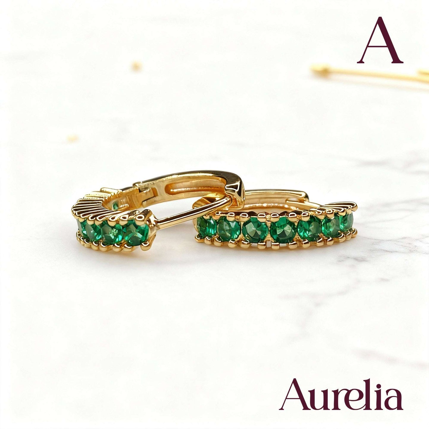 ARETES CANDONGA BRILLANTE VERDE