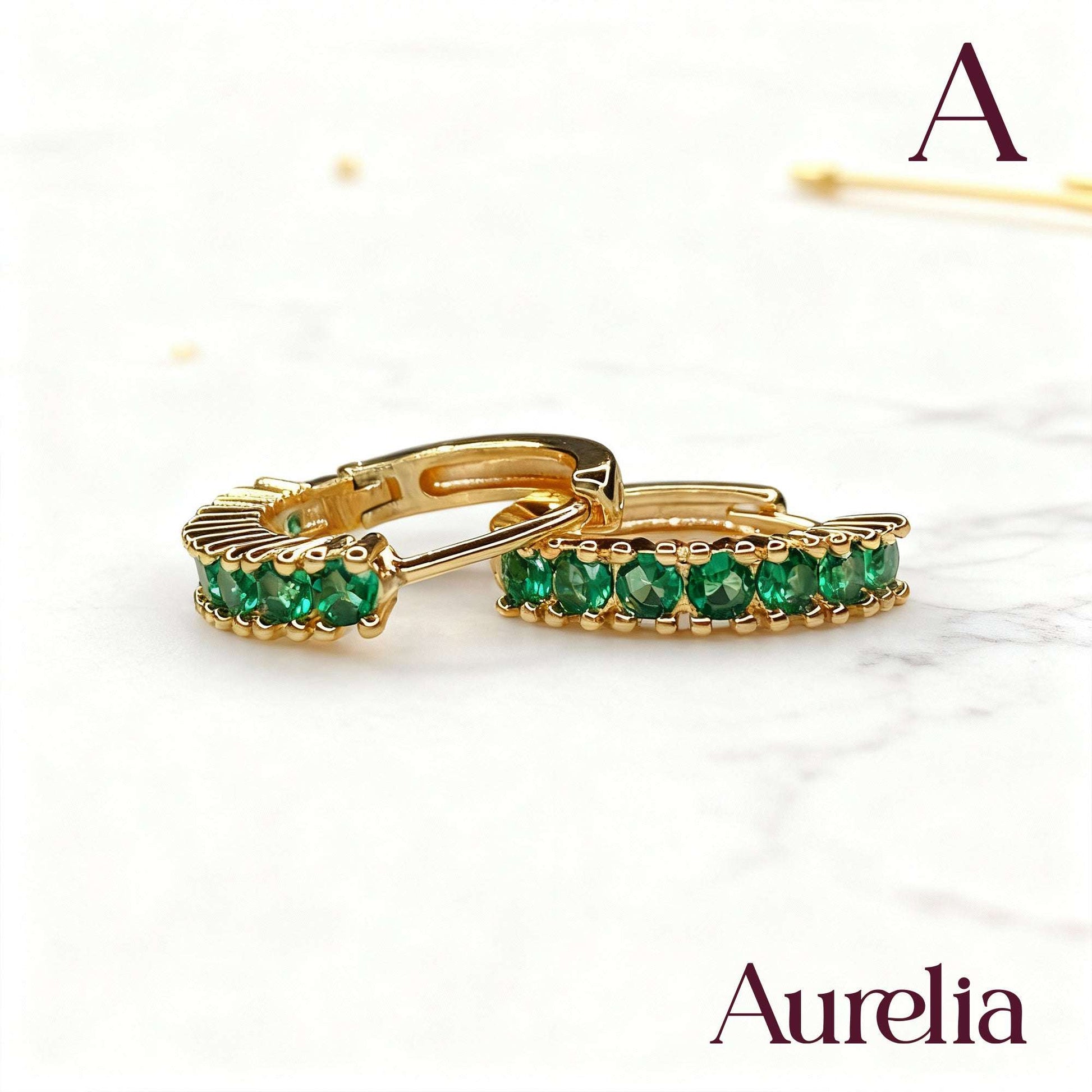 ARETES CANDONGA BRILLANTE VERDE
