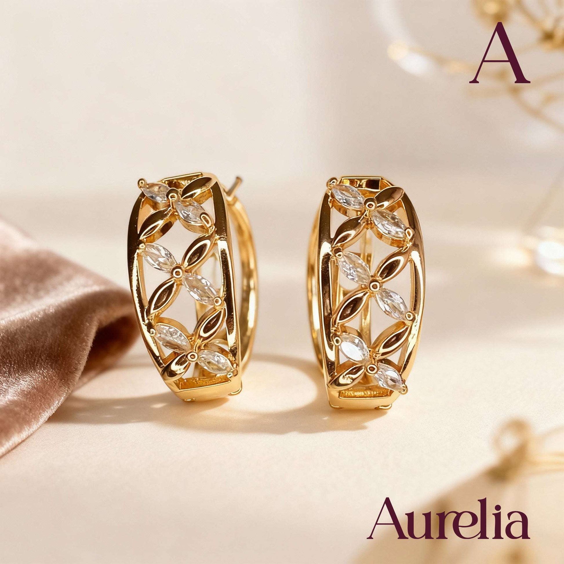 ARETES CANDONGA FLOR BLANCO