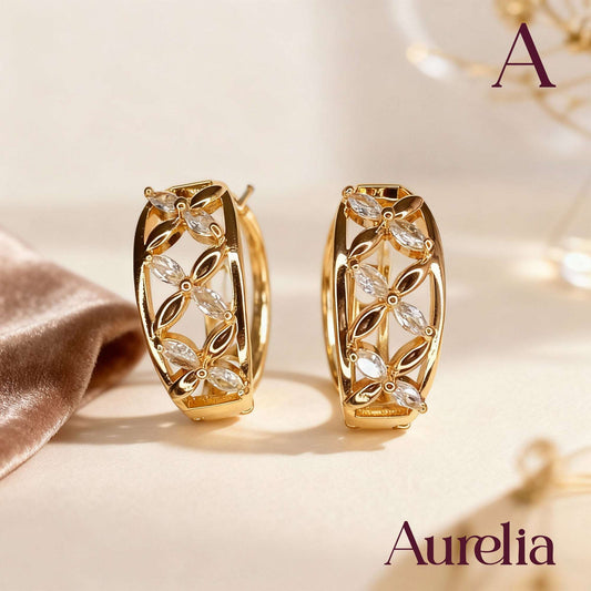 ARETES CANDONGA FLOR BLANCO