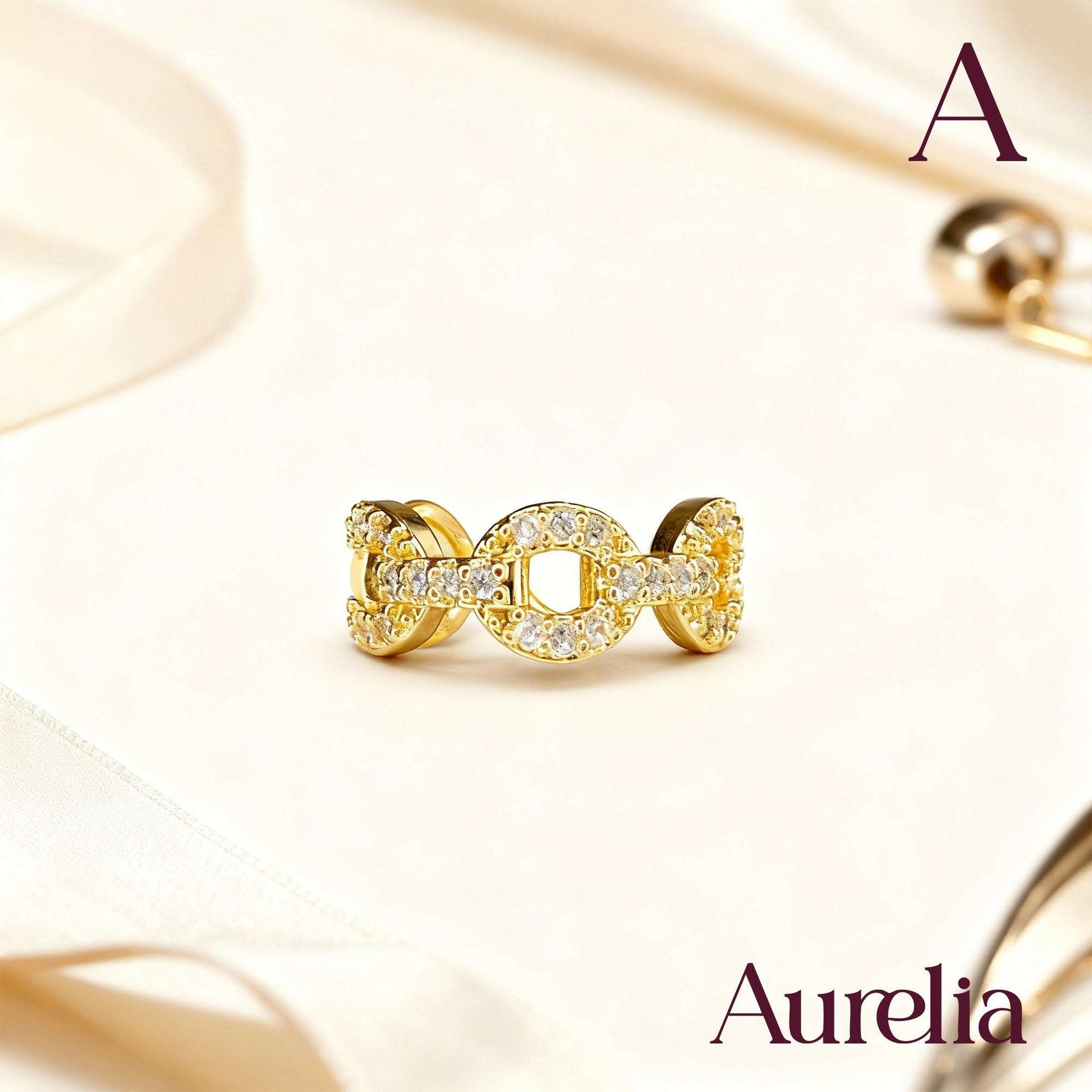 ARETES EARCUFF CIRCULOS PLATEADO