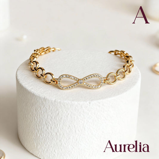 PULSERA TIRA INFINITO BRILLANTE BLANCO