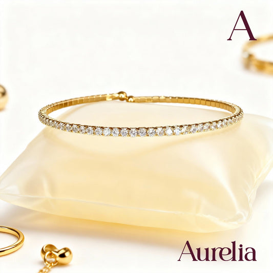 PULSERA BRAZALETE BRILLANTES BLANCOS