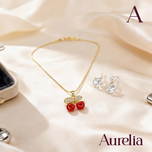 COLLAR SET TOPOS BRILLANTE BLANCO