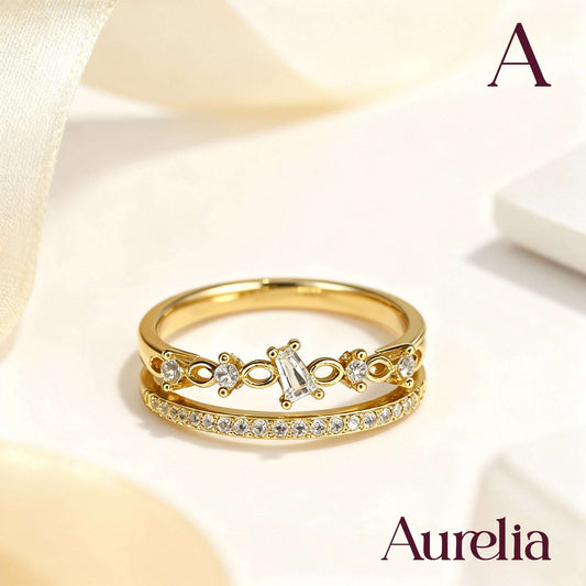 ANILLO DELGADO DIAMANTES Y BRILLANTES BLANCOS