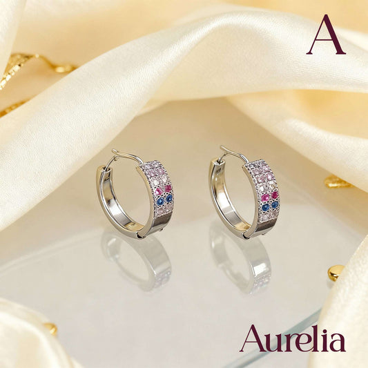 ARETES CANDONGA MINI BRILLANTE MULTICOLOR