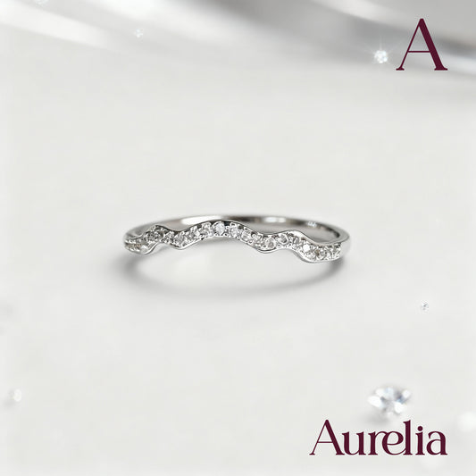 ANILLO DELGADO CURVAS MINIS BRLLANTES BLANCOS