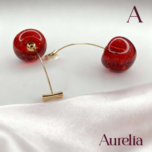 ARETES CEREZA ESCARCHADA