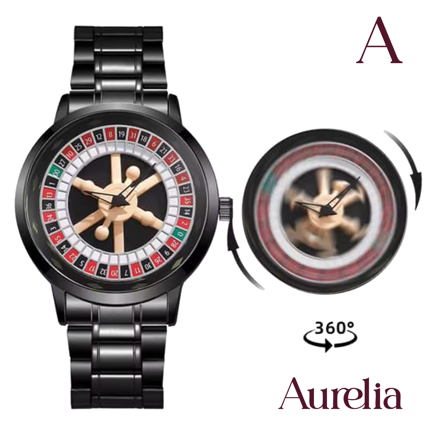 RELOJ RULETA GIRATORIO